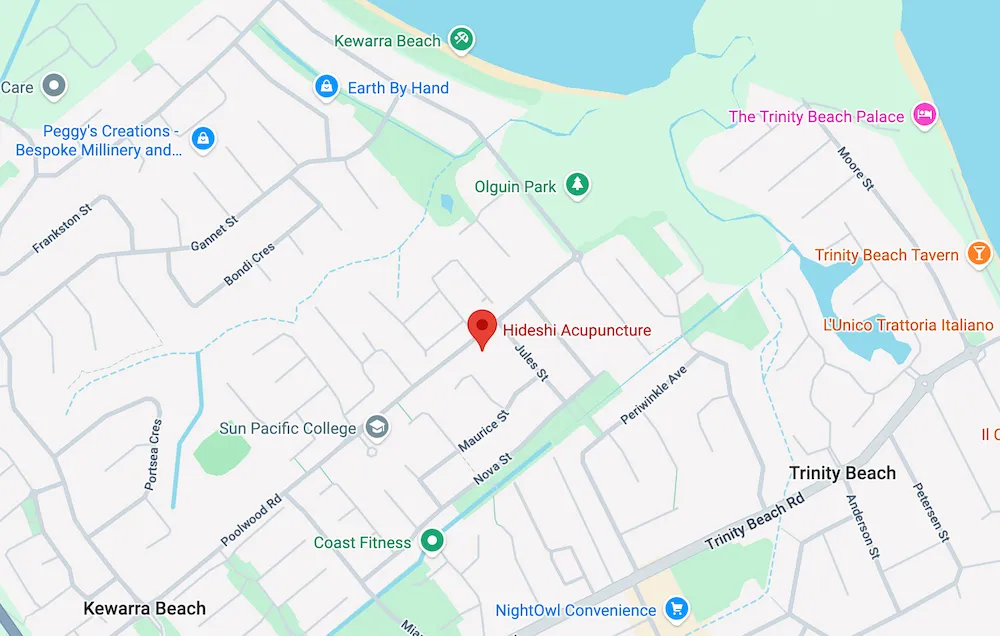 Map showing Hideshi Acupuncture at 27 Poolwood Road, Kewarra Beach QLD